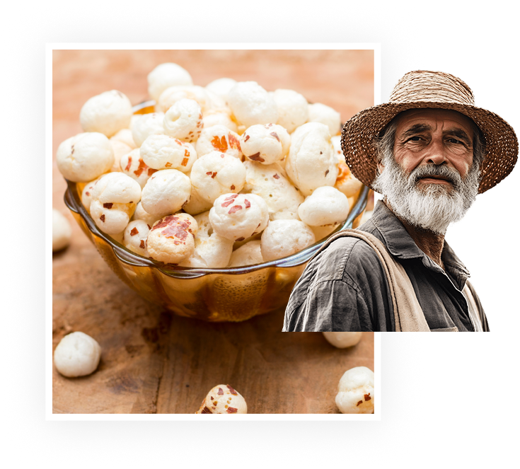 Indian farmer with fresh produce